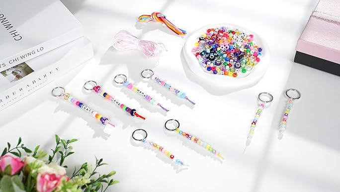 beads♡key chain Amazon.com: Landical 564 Pcs DIY Bead Keychain Kit Key Chain